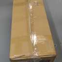 Rattan Counter Height Bar Stools Count of 2, Upholstered Farmhouse Barstools with Natural Rattan Back, Wooden Legs for Kitchen Island, Natural/Linen,2 Box