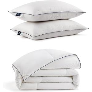 PACIFIC COAST Down Fiber Comforter King Size and Feather and Down Pillow