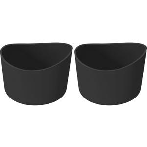 uxcell Protective Silicone Boot Sleeve, Water Bottle Bottom Silicone Anti-Slip Sleeve Covers, Irregular Shape Cup Accessories (6.5cm, Black)