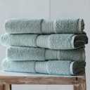 1888 Mills 4 Pack Premium Bath Towel Set, True Classics Premium Cotton Blend, Super Soft and Highly Absorbent Bath Towels for Bathroom, Hotels, Spa and Gym, Blue