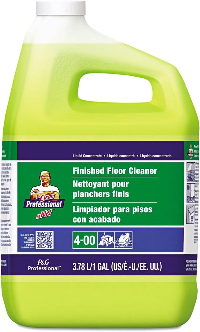 Mr. Clean Finished Floor Cleaner, Lemon Scent, One Gallon Bottle (128 Fl Oz (Pack of 3))
