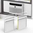 Window AC Side Panel with Frame, Adjustable Air Conditioner Side Panels for Window Units of 5,000~14,000 Btu, Extra Wide Window Air Conditioner Side Panels Kit, Pack of 2