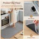 PADOOR Kitchen-Rugs Non Slip Washable, Kitchen-Mats for Floor Super Absorbent Kitchen Floor Mat, Rubber Backing Kitchen Runner Rug, Comfort Standing Mats in Front of Sink 20"x32" Grey