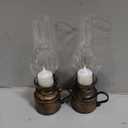PRETYZOOM 2Pcs Vintage LED Kerosene Lamp Retro Candle Lanterns for Home Decor Electronic Flame Lamp for Tabletop Decoration and Emergency Lighting for Living Rooms and Parties