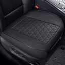 Black Panther Luxury Faux Leather Car Seat Cover Front Bottom Seat Cushion Cover, Anti-Slip and Wrap Around The Bottom, Fits 95% of Vehicles - 1 Piece,Black
