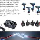 Ni-CD Ni-MH Battery Charger for Bosch, 7.2V 9.6V 18V 14.4V AL1411DV Battery Charger for BAT038 BAT048 BAT043 BAT045 BTA120 (US Plug)