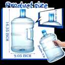 Bokon 2 Pieces gallon water jugs Round Plastic Water Bottle with Handle Screw Cap Reusable Large Capacity Bottle for Camping Outdoor Travel Gym Use