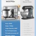 Stand Mixer FOHERE, 5.8 QT Stainless Steel Mixer with Dough Hook, Mixing Beater, Wire Whip, Dishwasher-safe, 6+P Speeds Tilt-Head Kitchen Dough Mixers for Cake, Electric Home Cooking Kitchen Mixer