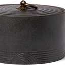 Ceramic Canister,16.9 Oz /500ml Food Storage Jar for Tea,Coffee Beans,Herb,Candy,Spices,Nuts (Stone Black)