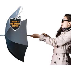 Uzi Tactical Self Defense Umbrella  Windproof Unbreakable Fiberglass with Carbide Tip - Lightweight, Large, Portable, Travel Umbrella for Men & Women  Combat-Ready for Rain, Snow & Wind