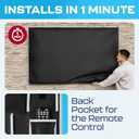 Garnetics Outdoor TV Cover 65 Inch Waterproof, Weatherproof TV Enclosures with Smart Shield Screen Protectors, Ideal for Outdoor Use, Moving, and Storage - Black