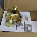 Goldenwarm Gold Door Knobs Interior, Zinc-Alloy Heavy Duty Brushed Gold Door Knobs, Privacy Door Knob Interior for Bedroom Bathroom (6 Pack)