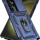 SunStory Phone Case for Samsung Galaxy S24 Ultra Case with Kickstand and Slide Camera Cover [ Military-Grade ] Full Body Drop Tested Protective Cover (Blue, Galaxy S24 Ultra 6.8)