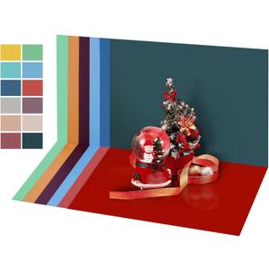 Meking 12PCS 12Patterns Product Photography Backdrops,Photo Backdrop Double Sided Morandi Tabletop Photo Background for Food/Makeup/Jewelry Photography16.5X11inch