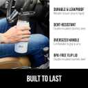 2 x GORILLA GRIP Insulated Stainless Steel Water Bottle with Straw, 32 oz, Leak Proof BPA-Free Reusable Travel Bottles for Sports, School, Keep Drinks Cold, Dent Resistant Tumbler, Dishwasher Safe, White