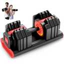 HXD-ERGO 15 in 1 Adjustable Dumbbell, 55/110 LBS Quick Change Weights