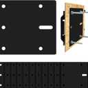 12Pcs Black E-Track Rail Mounting Back Plate, E-Track Accessories for Etrack Rail Installation