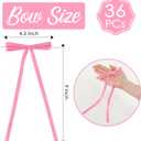 AIMUDI Hot Pink Bows 4.5  9" Satin Bow for Gift Wrapping Twist Tie Bows Premade Ribbon Bow for Bouquets Invitations Baskets Crafts Wreaths Valentine's Day Wedding Baby Shower Decorations, 36 PCs
