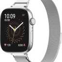Ultra-Slim Milanese Loop Compatible with Apple Watch Band for Women 42mm 41mm 40mm 38mm, 14mm Width Metal Mesh Strap with Strong Magnetic Lock, Lightweight Breathable Replacement Band for iWatch Series SE 11 10 9 8 7 6 5 4 3 2 1