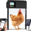 Automatic Chicken Coop Door Solar Powered, WiFi Automatic Chicken Door APP Control, Solar Chicken Coop Door Timer & Light Sensor, Auto Chicken Coop Door Opener LCD Display Aluminum Anti-Pinch Design