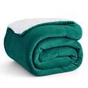 Bedsure GentleSoft Sherpa Fleece Twin Size Blanket for Couch, Non-Heated, Thick and Warm Throw for Women and Men, Soft Fuzzy Plush Twin Christmas Blanket for Winter, Forest Green, 60x80 Inches