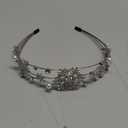Christmas Headband Silver Snowflake Headband Pearl Christmas Party Headbands for Women Holiday Hair Hoop (Snowflake/Silver)