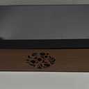 Ydocabinit Wall Mount Mailbox, Large Capacity Mailbox for House Outside, Galvanized Steel Rust-Proof Metal Post Drop Box, 15.74"×9.84"×4.33" Flower Hollowed Wooden Patterned Metal Sheet