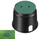 Tandefio 1 Pc 910 Electrical Splice Box 10 Inch Diameter Underground Electrical Junction Box Inground for Outdoor Wiring Splices (Black)