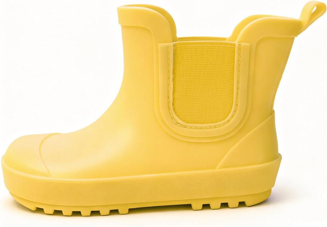 Toddler Kids Chelsea Rain Boots, Easy-on LightWeight Waterproof Rainboot for Boys and Girls, 13