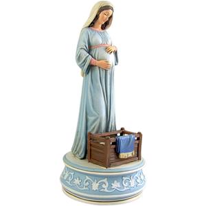 Mary Mother of God Resin Musical Figurine Statue, 9 1/4 Inch