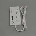 Smart Power Strip, UseeLink WiFi Surge Protector Compatible with Alexa & Google Home, Smart Plug with 4 USB Ports & 4 AC Outlets, Voice and Remote Control & Timer Schedule, 5ft Extension Cord,  Wifi White Power Strip