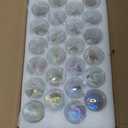 24 Pcs Votive Candle Holders, Glass Holders Bulk for Table Centerpiece, Tea Lights Candle Holders for Wedding Shower, Party and Home Decor Iridescent