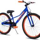 JOYSTAR 24" Kids Mountain Bike with Kickstand for Ages 8-12 Years Blue