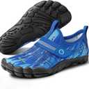SEEKWAY Barefoot Water Shoes for Kids - Wide Toe Box and Quick-Dry Sand Shoes Toddler for Hiking Swim Beach Pool Kayak Sport Accessories, Camping Essentials Must-Haves for Boys Girls Sizes (1 Big Kid, 2a-navy Blue)
