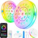 Pool Light, Rechargeable Smart Magnetic Underwater Floating Lights with Remote Control & APP, 4000mAh 300+ Dimmable IP68 Waterproof Light for Above/In Ground Swimming Pools, Ponds, Bathtubs, Party