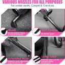 17pcs Car Cleaning Kit, Pink Car Interior Detailing Kit with High Power Handheld Vacuum, Detailing Brush Set, Windshield Cleaner, Cleaning Gel, Complete Auto Accessories for Women Gift