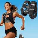 Zikopomi Weighted Vest Woman Man, Weight Vest with Reflective Stripes for Workout, Strength Training, Running, Fitness, Muscle Building, Weight Loss, Rucking Vest (Black) 16lb