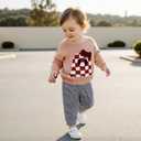 Kids Toddler Halloween Sweater Boys Girls Pumpkin/Ghost Embroidery Long Sleeve Knit Sweater Pullover Sweatshirt Top (Pink)