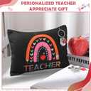 Yinkin 16 Pcs Graduation Teacher Appreciation Gifts Set 8 Makeup Pouch Cosmetic Bags and 8 Keychains for Graduation Teacher Appreciation Gifts