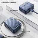 AirPods Pro 2 Case Cover, KOREDA Cute Funny Suitcase Design Hard Case for Airpods Pro 2nd Generation/1st Generation (2023/2022/2019) with Cleaner Kit, Blue