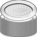 Suclain 24 Pcs Stainless Steel Oval Platter 13.8 Inch by 8.5 Inch Large Serving Platter Silver Serving Tray Heavy Duty Mirror Polish Sizzling Plate with Swirl Pattern for Fish Dessert Meat Sushi