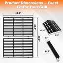Grill Replacement Parts Kit Genesis 300 Series Front Control Knobs Grills, Flavorizer Bars7621 62784, Cooking Grates 7524 & HeatDeflectors 7622, Fit E310 E320 E330 S310 S320S330