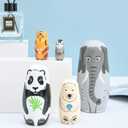 Long-Nosed Elephant Nesting Dolls Wooden Matryoshka Russian Doll Handmade Stacking Toy Set 5 Pieces for Kids