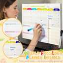 101 Foods Before 1 Checklist Magnet Baby Food Chart & First Foods Fridge Magnet Baby First Foods Tracker with Weekly Meal Planner Dry Erase Baby Food Tracker Fridge Magnet with 3 Markers