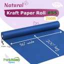 PerkHomy 36" x 2,400" (200') Blue Kraft Paper Roll for Craft Bulletin Board Paper Art Table Covering Crafting Gift Wrapping Bouquet Packing Parcel 80GSM 55LB (Blue, 36" x 200')