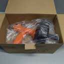 Drain Snake, Drain Auger with Drill Attachment, 25 Feet Plumbing Snake Auto Feed Flexible Hair Drain Clog Remover for Kitchen, Bathrom and Shower Sink with Gloves (Orange)