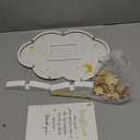 Kosiz Baby Shower Guest Book Alternatives Baby Shower Decorations with Wooden Chips for 60 Guests Sign Picture Frame Pregnancy Keepsake for Soon to Be Moms(Cloud) (White)