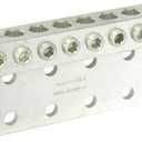 NSI 8-350L8 Dual Rated Transformer Lug, 350 MCM - 6 AWG Wire Range, 0.563" Mouting Hole, 3/8" Hex Size, 7.62" Width, 1.38" Height, 4.31" Length