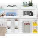 8-Pack 22"x44" Plastic Pegboard Panels Durable Modular Organizer Boards for Wall Storage, Garage, Workshop & Craft Room – Lightweight & Easy to Install
