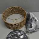 Arc Floor Lamp for Living Room with Remote Control,Farmhouse Boho Floor Lamps with 3 Color Temperature,Rustic Standing Lamp with Rattan Wicker Shades,Adjustable Tall Lamp for Bedroom,Office,Reading